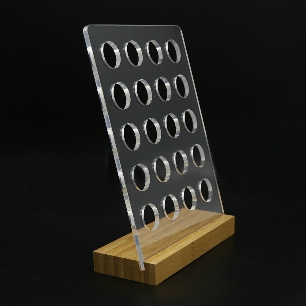 Acrylic Wooden Coffee Capsule Pod Holder for Storage 20 Pcs Nespresso Capsules