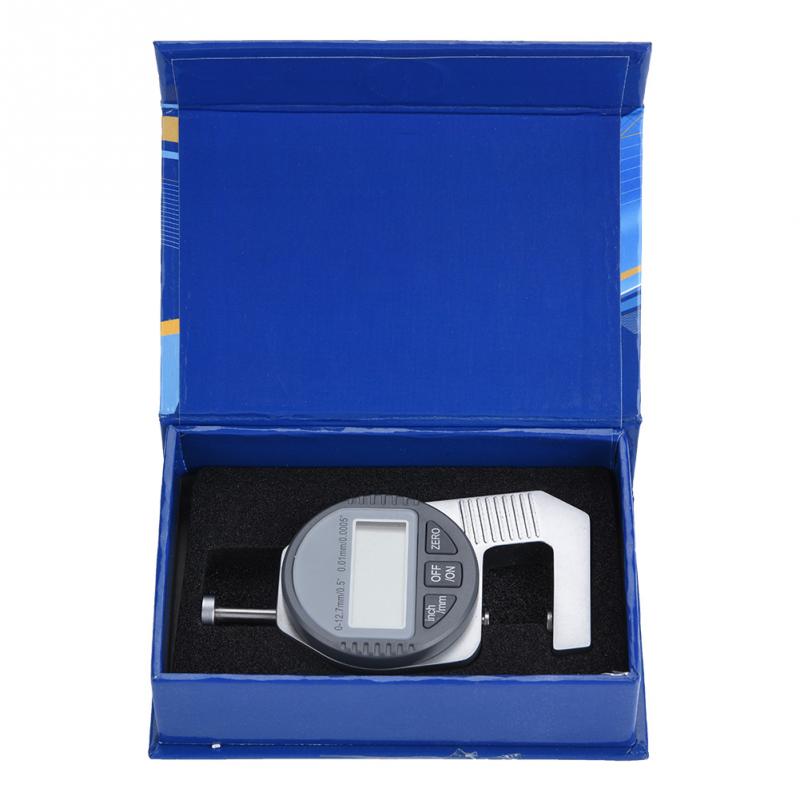 Digital LCD Dicke Meter Messgerät Anzeige Mindestkörperfettprozent Dicke Messgerät 0-12,7mm/0,5 0,01mm/0,0005 Flache messen Kopf