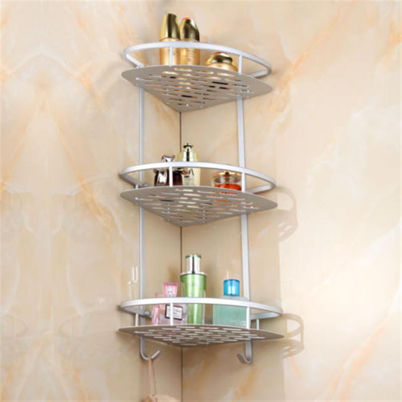 Storage Rack Organizer Aluminum Triangle Plate Shelf Bathroom Tray Bathroom Hanging Corner Bathroom Accessory