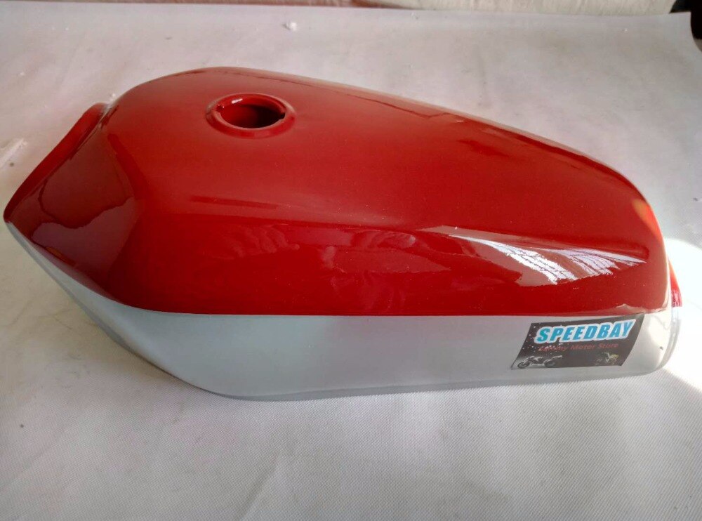 Red Silver JIALING JH70 CB125 YB125SP Cafe CG125 Gas Petrol Motorcycle Fuel Tank