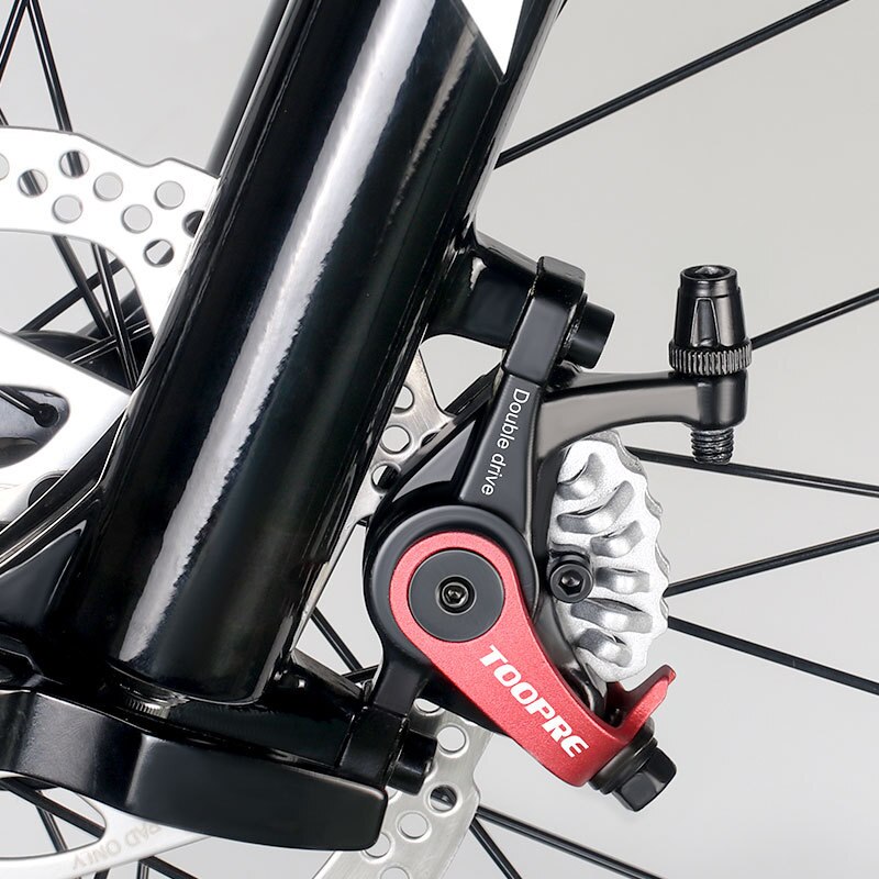 TOOPRE-freno de disco mecánico para bicicleta, pinza de doble pistón, aleación de aluminio, disipación de calor, frenos bilaterales