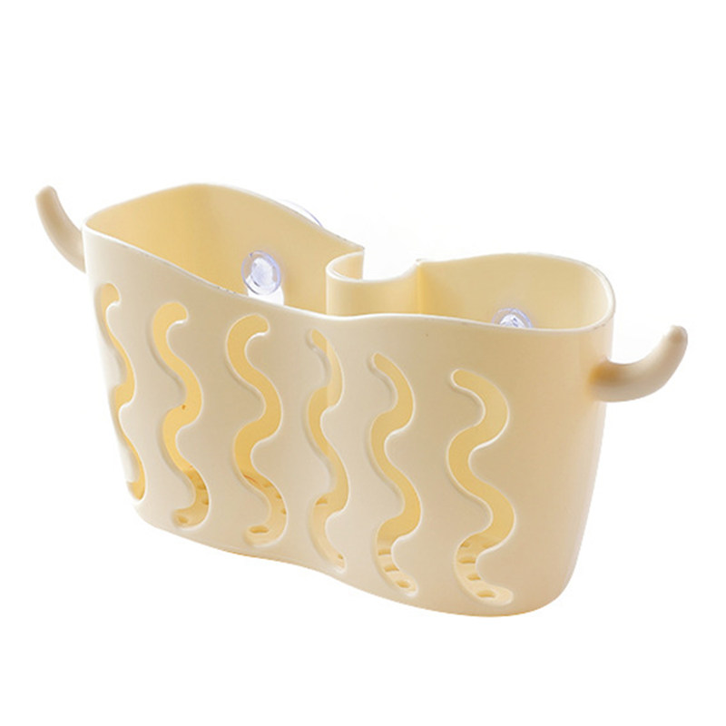 Wall Mounted Plastic Suction Cup Bathroom Toilet Paper Roll Holder with Cover Bathroom Accessories Storage Bath Organizer: Beige