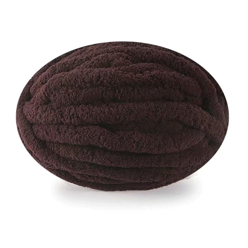 Fil de laine coloré T84E 27 m/rouleau épais pour fils à tricoter à la main, bricolage Crochet tissé à la main, fil d'écharpe de chapeau: coffee