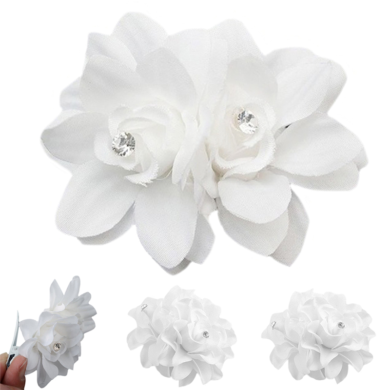 Pinza para el pelo con flor de cristal para mujer, pasador nupcial, accesorios para el cabello, pinza para el pelo de boda, herramienta de peinado, horquilla, 1 ud.