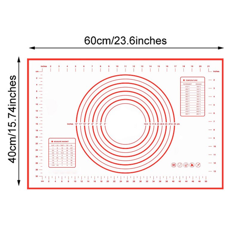 HURRISE tapis de cuisson Tapis de pâte en silicone antiadhésif