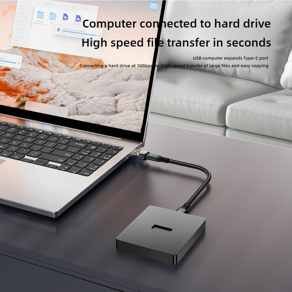 USB 3.2 Type-A To USB-C Adapter OTG 10Gbps 40Gbps 120W 240W 3in1 Fast Charging Adapter Data Transmission Headphones Converter