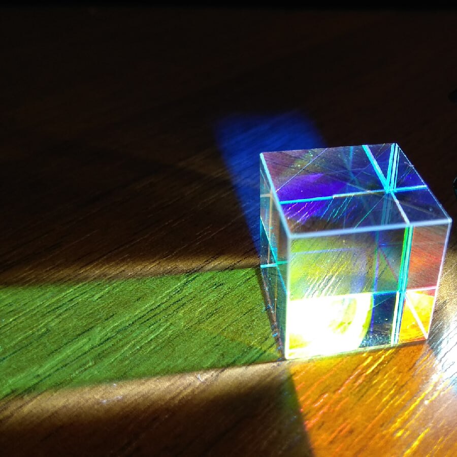10*12.7Mm Optische Prisma Rechthoek Kubus Prisma Hoge Energie Standaard Rechthoek Kubus Beam Splitter Prisma Kleur Combinatie Prism