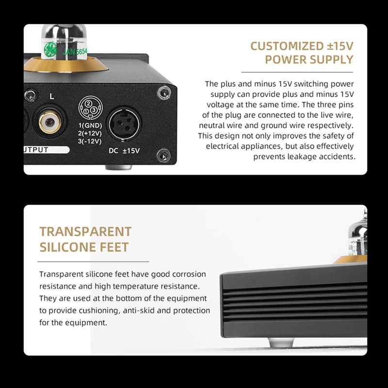 Przedwzmacniacz audio lampowy Hifi 6K4 Regulacja bufora lampowego przedwzmacniacza audio Lampowy przedwzmacniacz audio Odbiornik stereo Wtyczka amerykańska