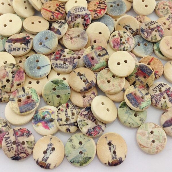 50PCs 2 Löcher Mixed Blume Tasten für Hand Handwerk Scrapbooking DIY Nähen Dekorative kinder Taste Kleidung WB526: Color 6