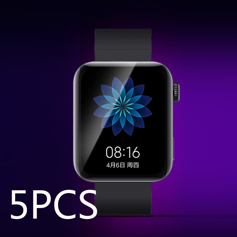 3D Tempered Glass Screen Film For Xiaomi Smart Watch Sport Wristwatch Scratch Protective Full Film Explosion-proof: 5pcs