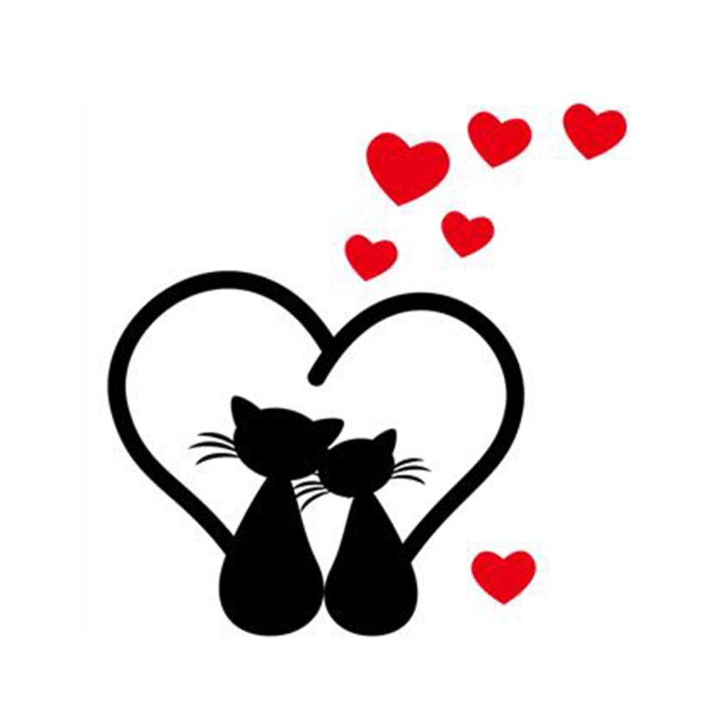 1PC Wall Sticker Animal Heart Cartoon Robot Switch Wall Sticker Cartoon PVC Decals Vinyl Home Room Window Door Wallpaper Decor: NO. 2