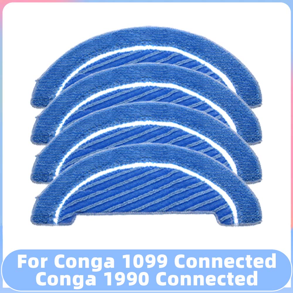 Compatible con Conga 1099 Connected / 1990 Connected Robot repuestos de aspiradora cepillo lateral principal filtro fregona accesorio de repuesto: Gris oscuro