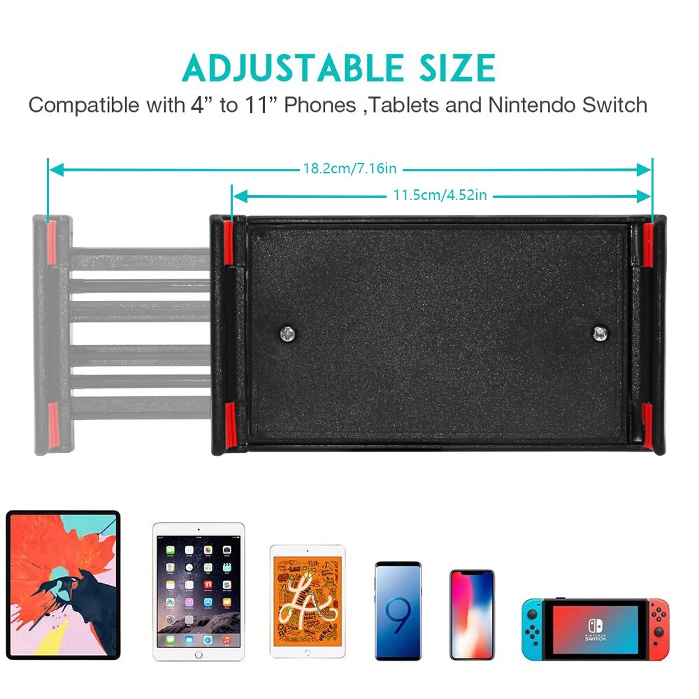 Xnyocn Universal Tablet PC Stand Air Vent 4-11 inch Phone Tablet Car Mount Holder for iPad Pro mini Samsung Pad Car Phone Holder
