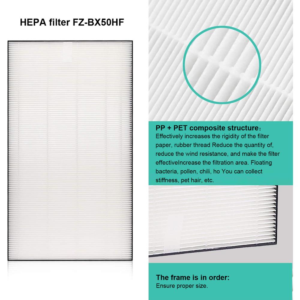 For sharp air purifier filter FZ-BX50HF and FZ-B50DF Replacement air purifier KC-500Y5-B KC-500Y5-W KC-50E9-B/W KC-B50-B/W
