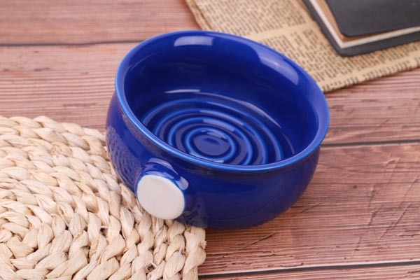 Yaqi colore Blu di Ceramica Ciotola Da Barba per Gli Uomini Pennello Da Barba