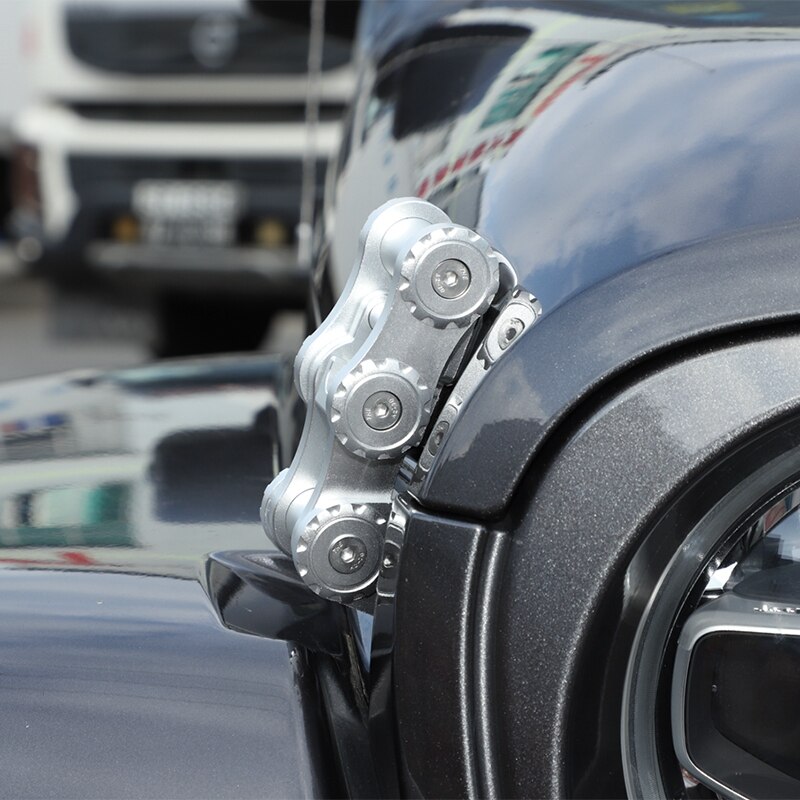 JL Hood Latches, Aluminum Car Hood Catch Set for Jeep Wrangler JL JLU & Jeep Gladiator JT