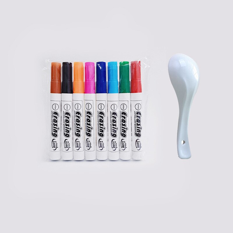 8Pcs Floating Marker Pen Drawing Toys Whiteboard Pen Erasable Magic Tricks Floating Marker Pen Can Float Water