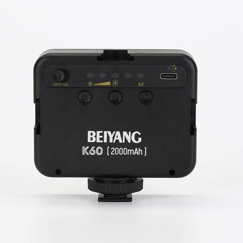 BEIYANG-Mini LED K60 para vídeo de iluminación para fotografía, luces, lámpara de luz de foto de relleno para cámara portátil, batería de 2000mAh