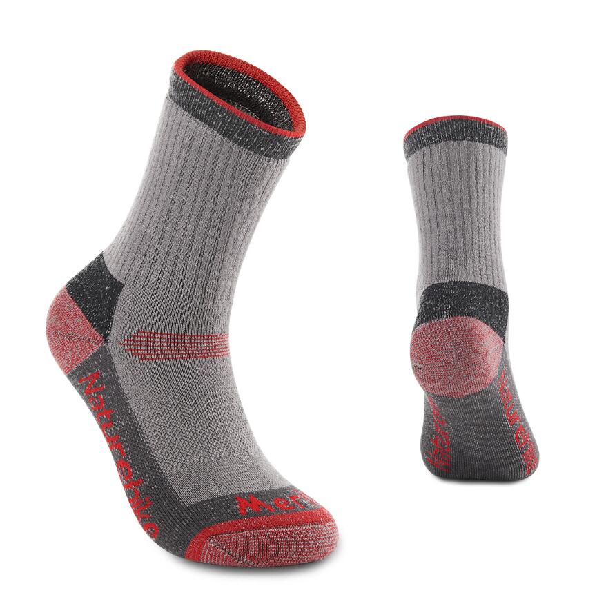 NatureHike Merino Wollen Sokken 1 Paar Winter Warme Sokken Ademend Draagbare Ultralight Outdoor Skiën Sok Voor Wandelen Camping: 1 Pair Orange red / 35 -39