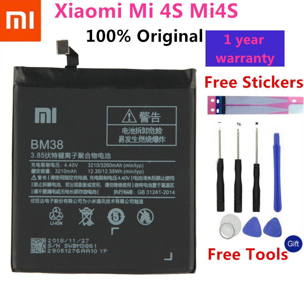 Xiao Mi Original Phone Battery For Xiaomi Redmi Note 4 5 4X 3 Pro 3S 3X 4X Mi 5 4A Note 5A / Pro 5 Plus Replacement batteries