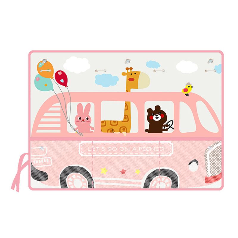 Pare-soleil de voiture enfants dessin animé impression écran solaire rideau pare-brise voiture Parasol sac de rangement
