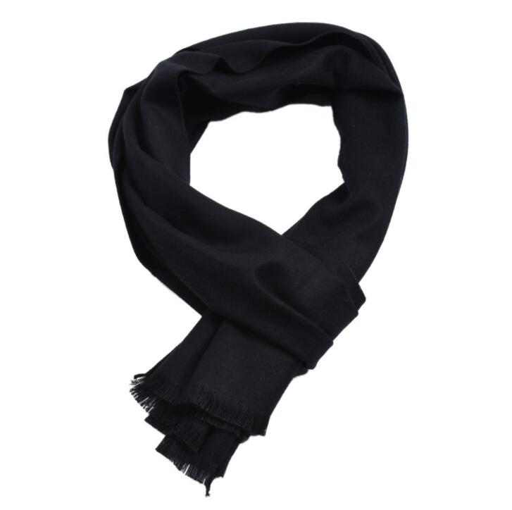 Bufanda de para hombre, bufanda cálida de Cachemira de Color sólido, informal, larga y suave para el cuello, disponible en 5 colores