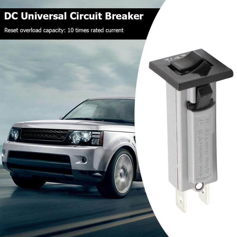 Flush Mount Car Circuit Breaker 15 Amp 120V/240V AC 50V DC Circuit Protector Interrupt Capacity 120Vx1000A 240Vx1000A