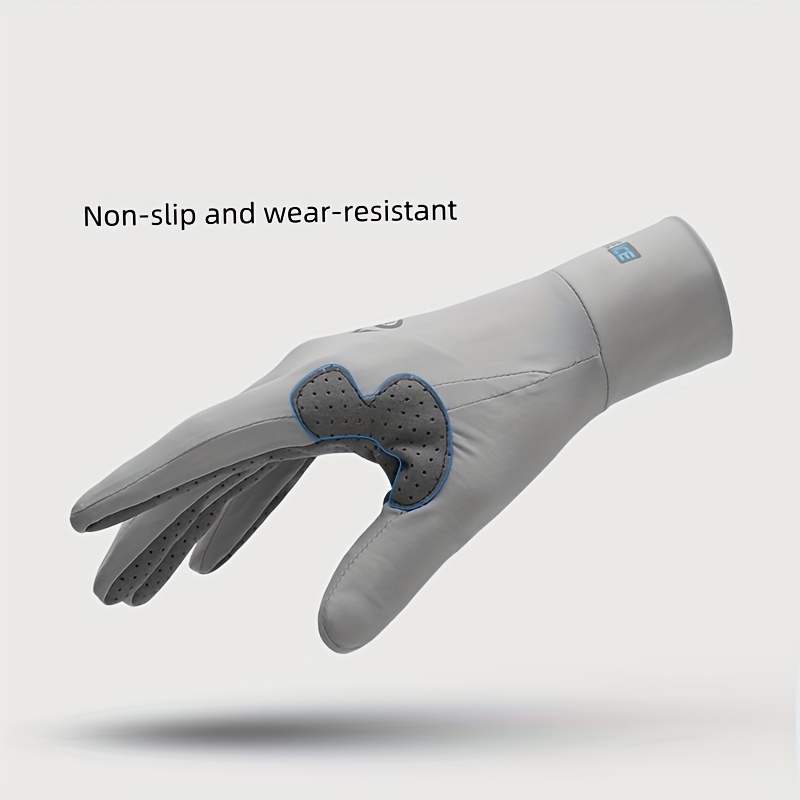 Guantes de protección solar, guantes de pesca para hombres y mujeres, guantes finos y transpirables para montar en hielo totalmente combinados, guantes adhesivos de verano