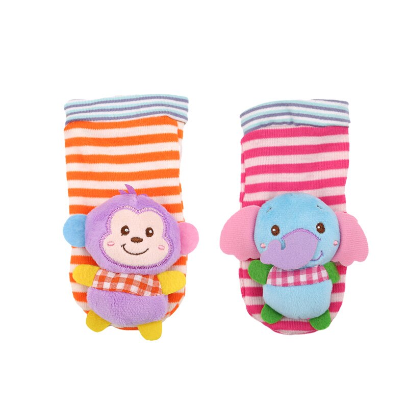 Baby Rammelaars Baby Speelgoed 0-12 Maanden Voor Pasgeborenen Baby Kids Kinderen Zachte Leeuw Uil Sokken Rammelaar Speelgoed Pols rammelaar Educatief Speelgoed