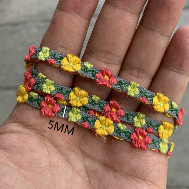 3 yard 7/8 tuumaa 5-22mm väriset kukat sydän käsintehty jacquard nauha pitsi käsintehty pitsi hiusklipsitarvikkeet mjzdmh 20081302