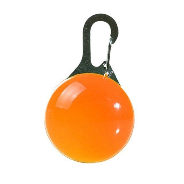 Tag Pet Gato filhote de cachorro do Cão LED brilhante pingente colar de Segurança Noite Luz Piscando Coleira para cães Luminosa Luz Brilhante: Laranja