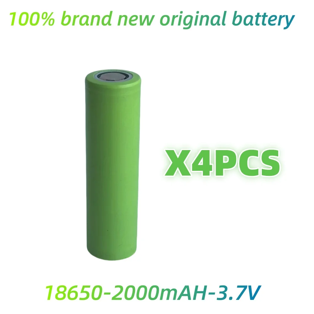 Original 18650 3,7 v 2000mAh batería de litio recargable linterna batería 100% capacidad real 2000mAH 1-50 Uds: Rojo