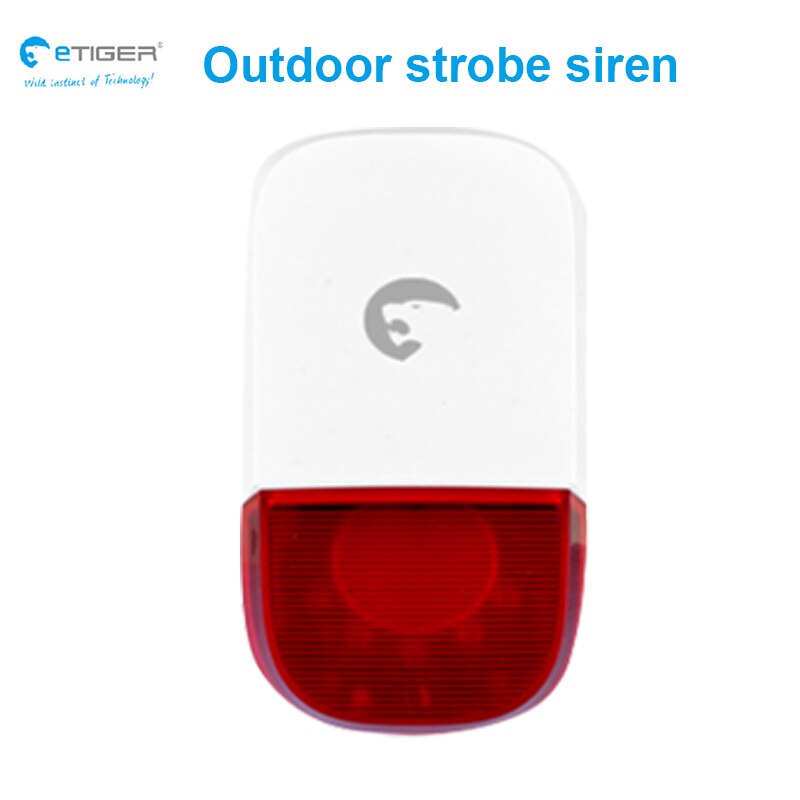wireless 100dB high decibel outdoor strobe siren lound alarm noise garage backyard siren etiger ES-S7B