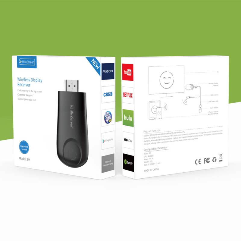 Mirascreen WIFI TV Stick HD Wireless Stick Display Receiver 1080P Wifi Dongle Same Screen Device Projector Screen Adapter