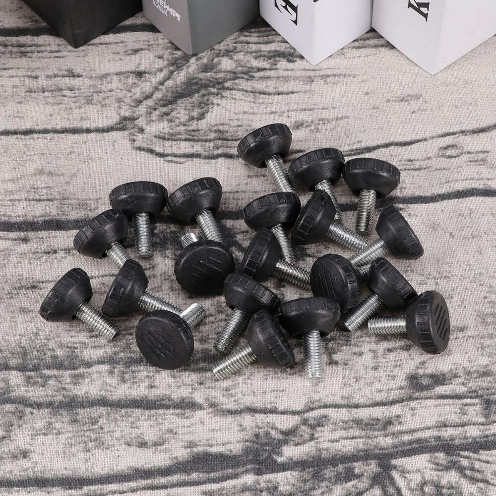 20PCS Furniture Foot Height Adjustment Foot Screw Adjustment Foot Leveling Foot Black