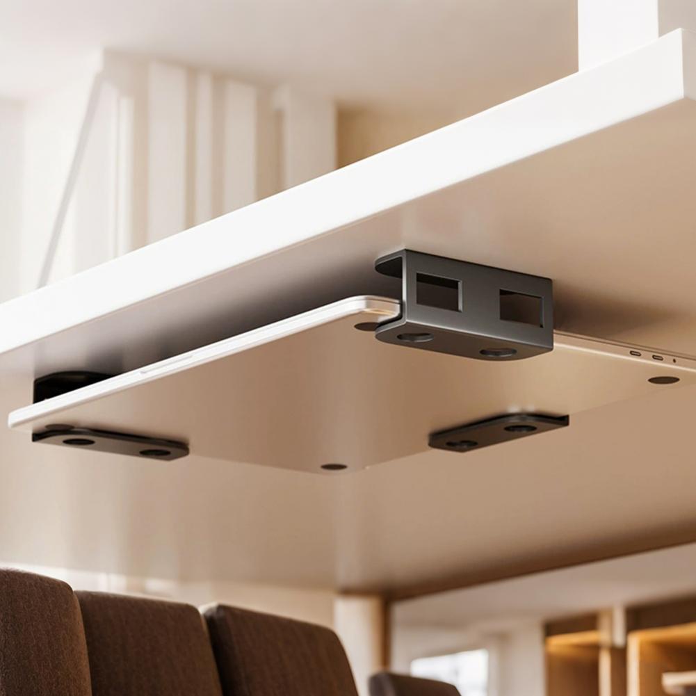 3 stuks onder bureau laptop opslagbevestiging ergonomische laptophouder veelzijdige notebookstandaard multifunctionele draagbare laptopbeugel