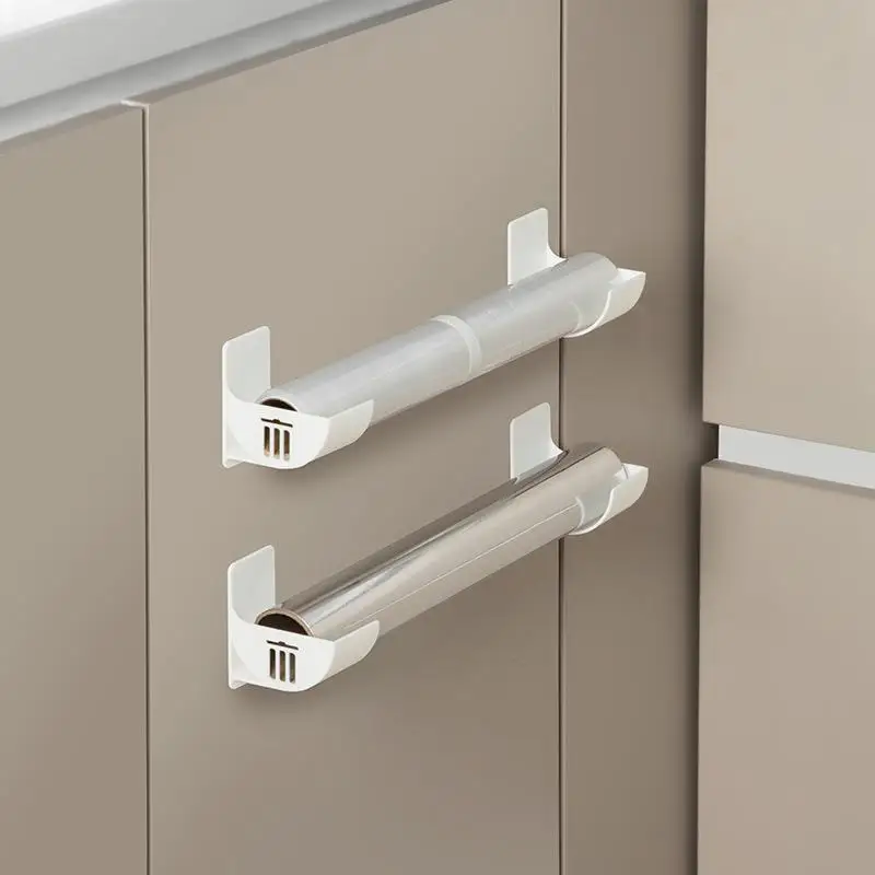 Soporte de bolsas de basura montadas en la pared, caja de almacenamiento de bolsas de basura, organizador, bolsa de plástico, contenedor de película, dispensador para estante de cocina, 2/6 Uds.