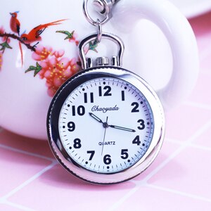 Montre de poche numérique à quartz pour hommes et femmes, grand format, idée pour les pères et les mères, pour les étudiants, pour le test, étanche, porte-clés électronique, horloge: white-Keychain