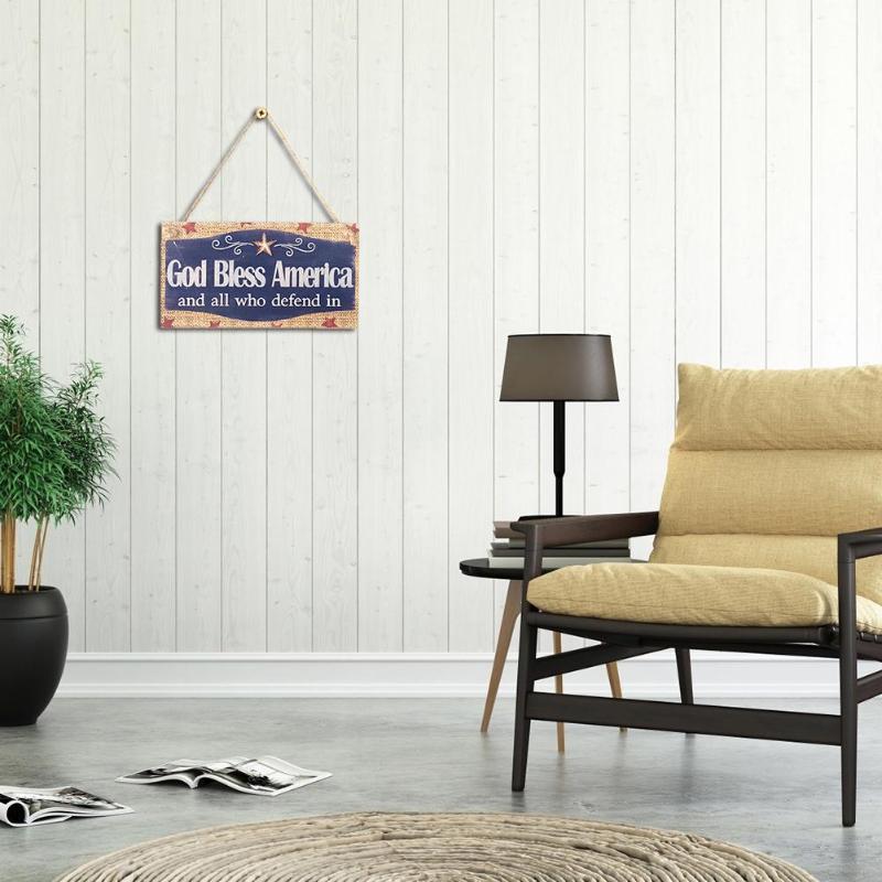 Houten Rechthoek Opknoping Bloem Letters Bord Onafhankelijkheid Dag Decor Muur Deur Woondecoratie Ambachten Levert