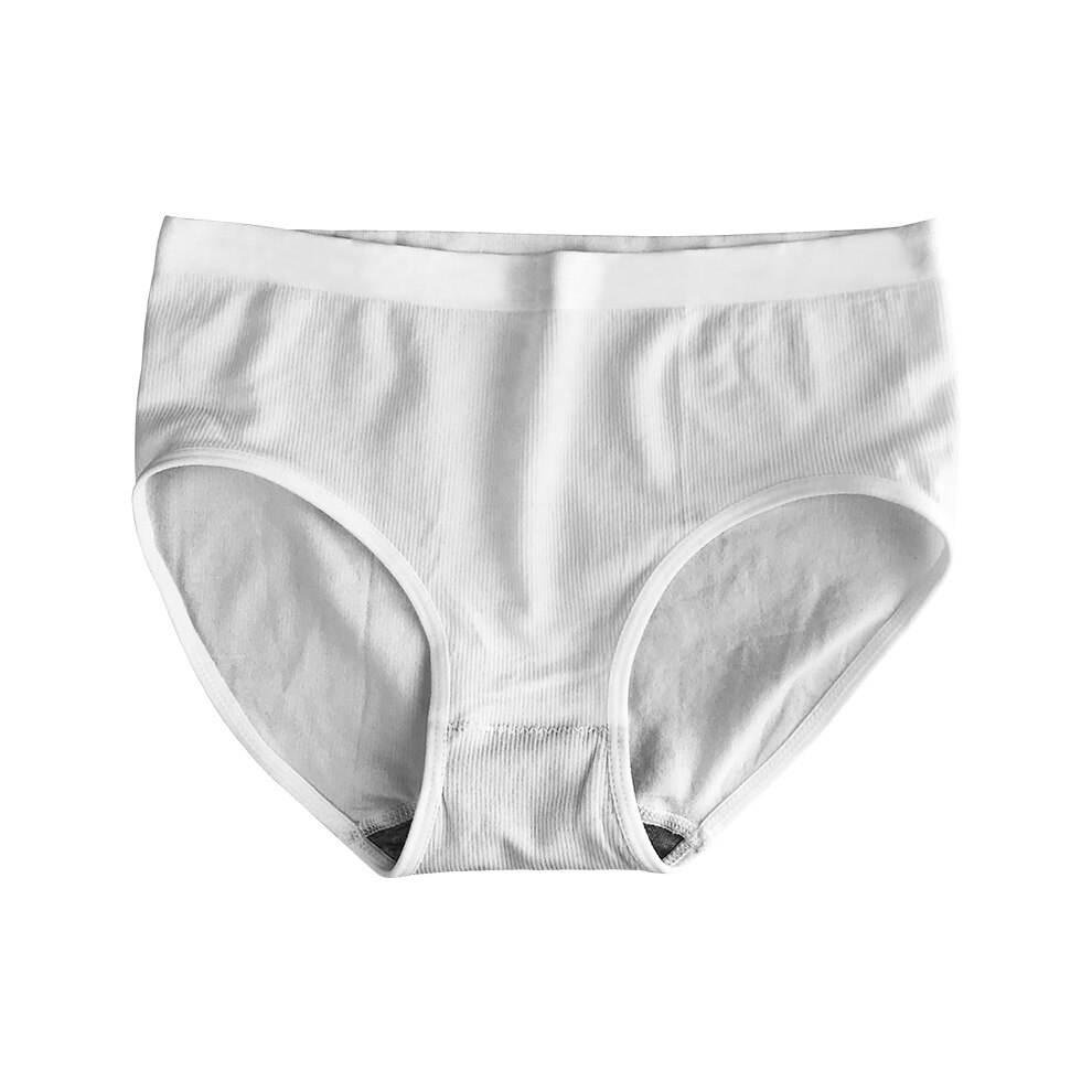 Cotton Panties Female Underpants Sexy Panties For Women Briefs Underwear Pantys Lingerie Solid Black White: WHITE