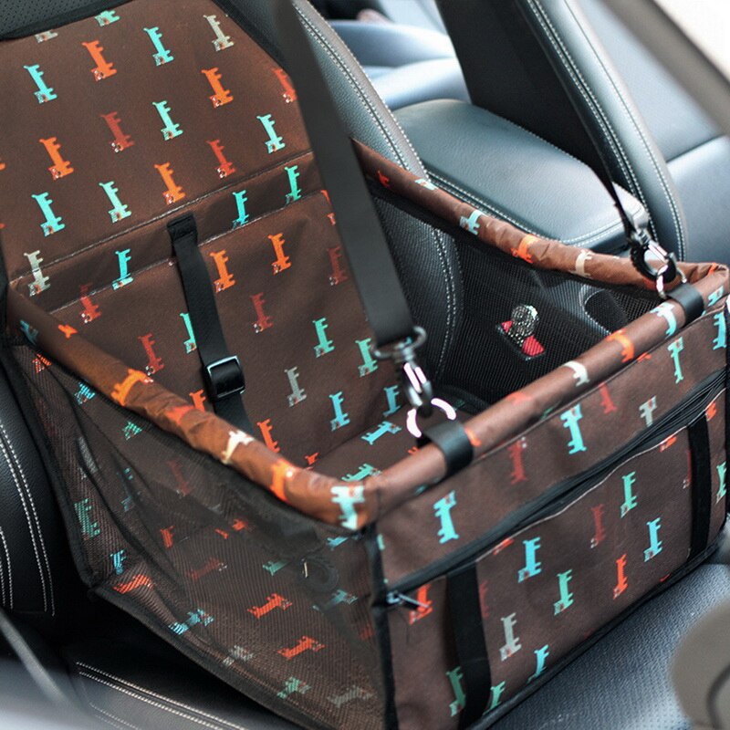 Bolsa para el asiento del coche del perro, cesta impermeable, bolsas colgantes de malla para viajes de seguridad, bolsa de asiento para perros