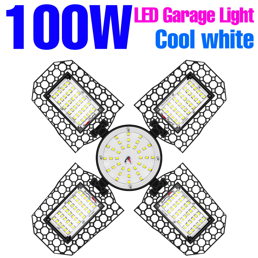 200w led-loftlampe til garage,  e27/e26 led-pærer ,  ac 220v kælderbelysning til lager, værksted 110v 40w 60w 80w 100w 150w: Blomme