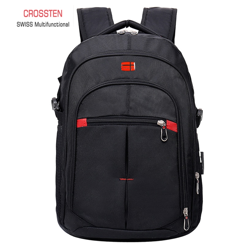 Crossten 多彩なスイストラベルバッグノートパソコンのバックパック 15.6 "17" 多機能高ボリューム防水通学ビジネスバッグ