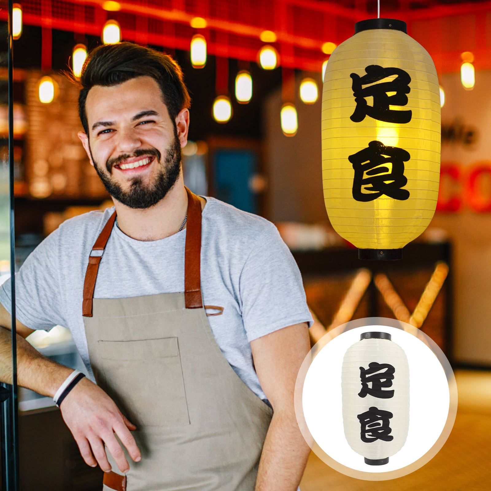 Japanese Style Lantern Silk Lantern Hanging Lamp Shade Japanese Party Decoration Restaurant, Tavern, Decorative Silk Lanterns