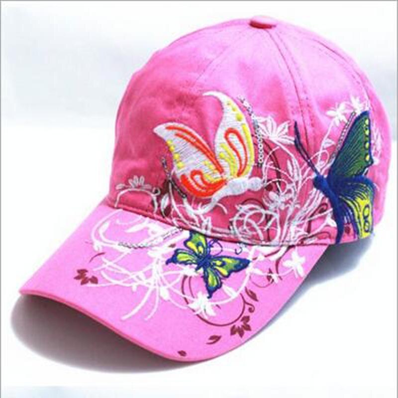 Ymsaid sommer justerbare snapbacks baseball kasketter kvinder dame blomster sommerfugl broderet hat