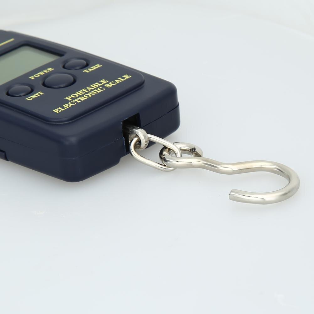Báscula Digital portátil de 40kg/10g para equipaje de pesca, herramienta de peso de cocina, balanza de gancho electrónica colgante de acero para viaje