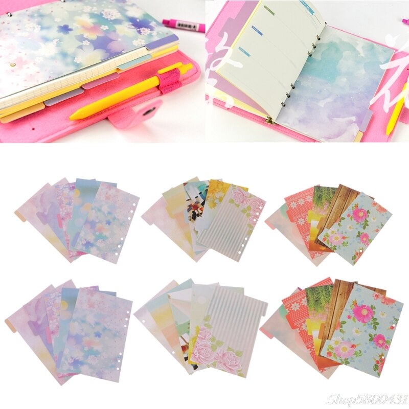 5 uds. Accesorios divisores de flores para Dokibook cuaderno planificador A5 A6 página interior O21 20