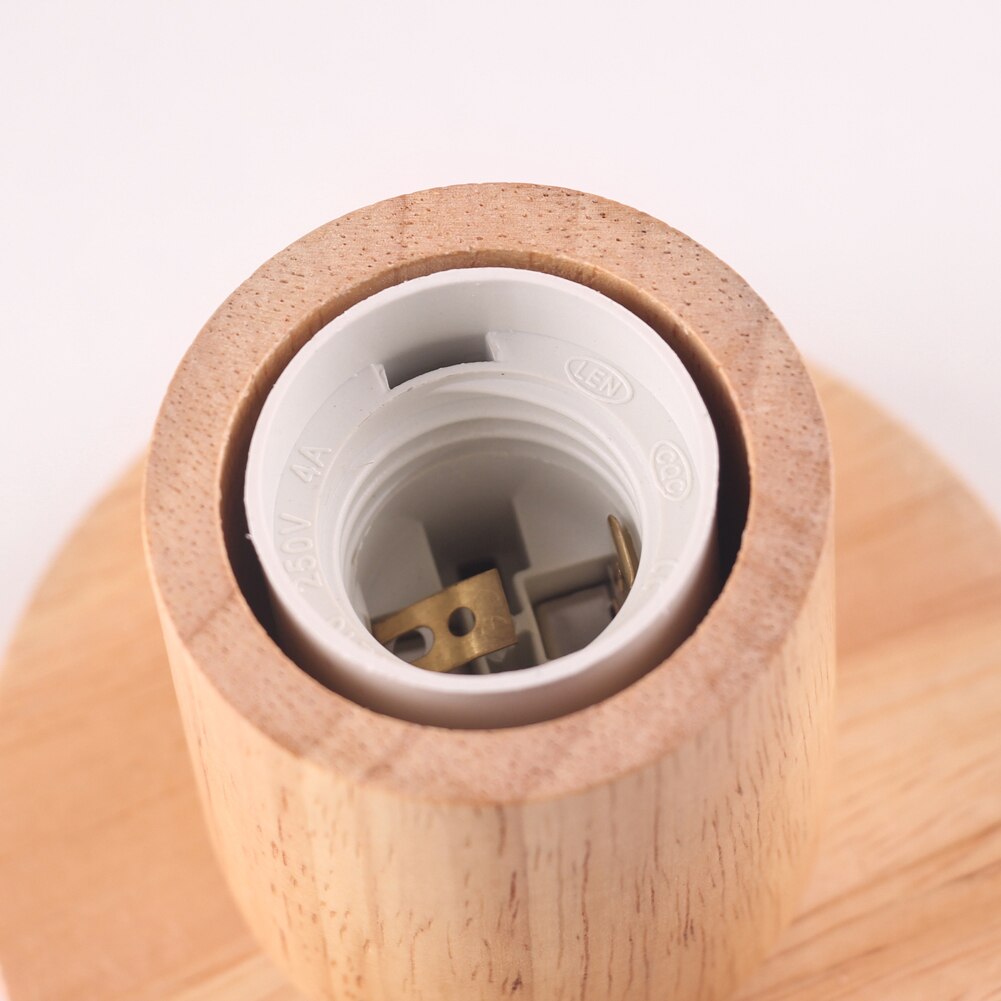 Retro Wood Table Lamp E27 Socket Vintage Desk Lamp Base Holder EU Plug Bedside Lamp Decoration Wooden Base Table Light 220V 110V