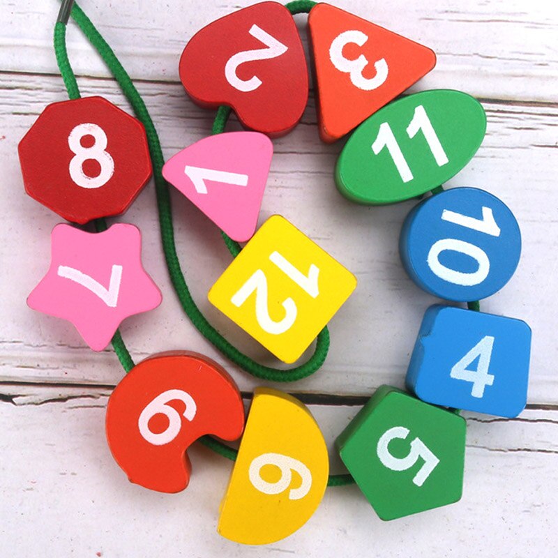 1pz pinguino Modello di Orologio in Legno Giocattolo Multifunzionale Perline di Legno Ora Minuto Congition Insegnamento Della Matematica Strumento Regalo per I Bambini