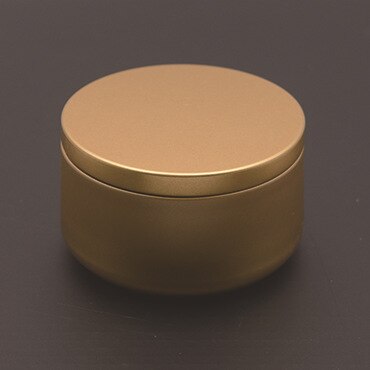 12Pcs Round Metal Tin Box with Lid Bulk Candle Tin Black Gold Jar Storage Empty Pot Plain Screw Top Cans Cosmetic Container: matte gold